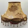 Freeshipping E27 Art Deco Lamp Shade för golvlampa Målning Blomma Abstrakt Mönster Textilvävlampor Lampskärm Modernt stil lampa