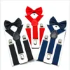 키즈 멜빵 넥타이 넥타이 세트 소년 소녀 브레이스 탄성 Y-Suspender Bow Tie Fashion Belt 어린이 아기 복고풍 스트랩 클립 Y- 백 C1445