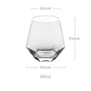 300mlガラスワイングラスミルクカップカラークリスタルガラスジオメトリ六角形カッププノンペンウイスキーカップxd23610