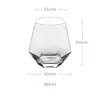 300ml Glass Wine Glasses Milk Cup Colored Crystal Glass Geometry Hexagonal Cup Phnom Penh Whiskey Cup XD23610