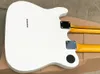 Guitare électrique à 6 + 12 cordes à corps blanc à double manche avec pickguard blanc, quincaillerie chromée, touche en palissandre, peut être personnalisée