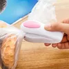 Mini Heat Sealing Portable Bag Clips Handheld Mini Electric Heat Sealing Machine Impulse Sealer Seal Packing Plastic Bag Clips DH0701