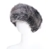 10 colors Womens Faux Fur Headband Luxury Adjustable Winter warm Black White Nature Girls Fur Earwarmer Earmuff Hats For Women227L