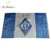 Ukraine FC Dynamo Kiev Drapeau Bleu Blanc 3 * 5ft (90cm * 150cm) Drapeaux en polyester Bannière décoration volant maison jardin flagg Cadeaux de fête