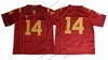 THR USC Trojans #2 Adoree 'Джексон Роберт Вудс 6 Марк Санчес 10 Брайан Кушинг 15 Нельсон Аголор 8 Ник Перри Красный Белый Винтажный Джерси