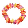 Collier de fleurs tropicales de plage en plastique, 1 pièces, pétales Luau hawaïens, décorations de fête de Festival Leis, fournitures de mariage
