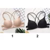 Roupas de ginástica feminina moda lingerie arame grátis embelezar o encerramento da frente acolchoado Push up Gather Bra Bralette Sexy Ladies1