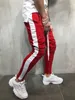 Men's Pants Mens Casual Striped Baggy Pockets Sweatpants Trousers 2021 Male Lace-up Loose Hip Joggers Track