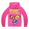 Ragazzi Ragazza Sonic The Hedgehog Set di abbigliamento Felpa con cappuccio + Pantaloni Bambini Felpa per bambini Pantaloni T-shirt a maniche lunghe Top T-shirt