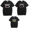 Family Matching Clothes Look Outfit Funny battery Dad Mom Girl T-shirt for Daddy Mommy Me Baby Boy