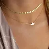 Silver Gold Bird Peace Pigeon Pendant Multilayer Chain Choker necklace Collars for Women Fashion jewelry