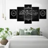 Poster de la Bible musulmane Cadre islamique The Quran Toile Peinture 5 pièces HD Imprimer Mur Art Art Salon Maison Décoration Image