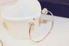 super glittering ! New fashion ins luxury designer diamond pearl open bangle bracelet for woman yong girls 18cm rose gold