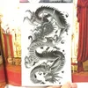 Shnapign الأسود الصينية التنين المؤقتة الوشم هيئة الفن ، 12 * 20 سنتيمتر فلاش الوشم ملصقات ، ماء وهمية الوشم الحناء الجدار ملصق T190711