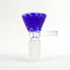 Glazen objectglaasjes Komstukken Waterpijpen Kommen Trechter Rig Accessoires Nagel 14,4 mm 14 mm Mannelijke bedwelmende rokende waterleidingen Dab Rigs Bongglijbaan