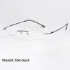 Boğan Rimless Menteşli Optik Çerçeveler Bellek Titanyum Gözlükler Reçeteli Sözler251V