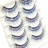 Makeup 5 Pairs Color Glitter Diamond Eyelashes False Eye Lashes Party Cosplay Halloween Long Thick Natural Eyelash3507733