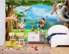 modern living room wallpapers Animal Story Forest Kingdom Children's Room Kids Room Cartoon Mural