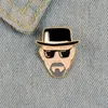 Mann Gesicht Emaille Pins Persönlichkeit schwarz Sonnenbrille Hut Gentleman Revers Pin Brosche Shirt Tasche Abzeichen Dame Schmuck Geschenk an einen Freund