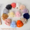 10 cm Cute Prawdziwe Prawdziwe Rex Rabbit Fur Bunny Torba Urok Keyring Telefon Purse Torebka Akcesoria