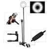 PO Studio Selfie LED Light Light avec téléphone portable Mobile Holder pour YouTube Live Stream Makeup Camera Lamp pour iPhone Android2666990