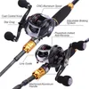 Sougayilang Fishing Rod Conjunto de barras de pesca de isca e trilhas de viagem kits portáteis de tackle para água salgada de água doce