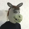 Masque tête de cheval d'âne amusant pour adulte, en Latex, accessoires de Cosplay d'animaux d'halloween, masque de Costume de Festival de fête