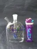 Accessoires de bongs en verre de narguilé plat, accessoires de bongs en verre en gros, narguilé en verre, conduite d'eau sans fumée livraison gratuite