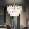 LED Modern Pendant Lights Fixture Romantic Bronze Hanging Lamp Glass Copper Luminaria Home Indoor Lighting Living Room Bedroom Lanterna