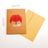 Cartes de voeux 3d Arbres d'érable rouge carte pop-up pour maman femme anniversaire Merci Saint Valentin cadeau enfants en vrac décoration de Noël