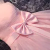 2019 Sexy Gros Arc À Lacets Rose Mini Robe De Bal Robes De Bal Homecoming Cocktail Party Occasion Spéciale Robe Robe Fiesta BH23