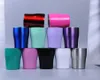 Roestvrij staal Combing Tumblers 10oz Multicolor Taille Shape Cups Waterfles Stemless Curved Cup Coffee Beer Mok met Deksel