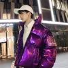 Męskie Parkas 2022 NOWOŚĆ MĘŻCZYZNA Zimowa puffer kurtka Koreańska ubrania w stylu Hip Hop Parka jasny płaszcz bąbelkowy