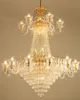 Modern Crystal Chandelier LED Light American Large Chandeliers Lights Fixture Big Long Light Hotel Lobby Parlour Hall Home Indoor Lighting