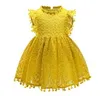 Dziewczyny Dresses Kids Designer Ubrania Tassel Koronki Księżniczki Sukienki Solidna Hollow Dress Party Summer Dress Dance Tutu Casual Moda Dress B6109