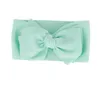 Barnflicka Stretch Turban Knot Headband Toddler Baby Girl Big Bow Knot Hårband Solid Headwear Head Wrap Hårband Tillbehör GB1664