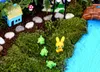 Sztuczne Śliczne Zielone Żółwiki Zwierzęta Wróżka Garden Miniatury Gnomes Moss Terrariums Rzemiosła żywiczne Figurki do dekoracji ogrodowej