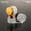 Leere PET-mattiertes Sahneglas 25g Mit Hellen GoldBlack Screw Aluminum Cap 25cc Fest Parfüm nachfüllbaren Behältern