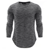 CALOFE 2018 à la mode automne hommes t-shirt décontracté à manches longues Slim Fit hommes de base TopsTees Stretch mâle vêtements Chemise Homme