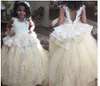 New Beach Flower Girl Dresses Boho Prima Comunione Dress For bambina poco costoso per i bambini abito da sposa