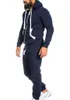 Men039s sport costume survêtement de sport combinaison salopette à manches longues sweat à capuche décontracté pantalon long barboteuse pour homme salopette1623530