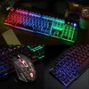 T6 Lichtgevend toetsenbord en muis Set Desktop Computer Game Robotic Feel Keyboard Muis Combo's DHL GRATIS