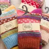Autumn Winter Thick Warm Womens Socks Lovely Sweet Classic Colorful Multi Pattern Wool Blends Literature Art Style Cashmere Sock