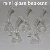 10mm Vrouw Mini Glas Bong Hookahs Water Pipes Pyrex Olie Rigs Glassbong Dikke Recycler DAB RIGH ROKEN