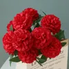 10 cabeças Hydrangea Silk Flower Ball Flores artificiais Aniversário Acessórios para decoração de casamento Flores falsas Bouquet3852506