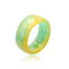 Mode hars ring sieraden groothandel lichtgevende ringen mannelijke fluorescerende gloedring band ringen voor mannen vrouwen