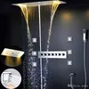 Luxe LED-doucheset Badkamerkranen Accessoires Overhead Grote regendouche Kraan Waterval SPA KolomThermostatische multifunctionele douche