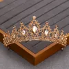 Champagne Gold Color Crystal Hingestone Crown and Tiara Wedding Bridal Hair Accessoires Head Princess Girl Birthday Crown5900432