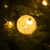 Christmas LED Light Balls Snowflake Elk Star Printing Ornaments Christmas Tree Decoration Chrismas Party Bedroom Outdoor Decor