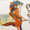 Sciarpe quadrate con stampa cavallo da donna Spagna Foulard Echarpes in seta Femme Wrap Big Carriage Bandana Hijab 90 90218m